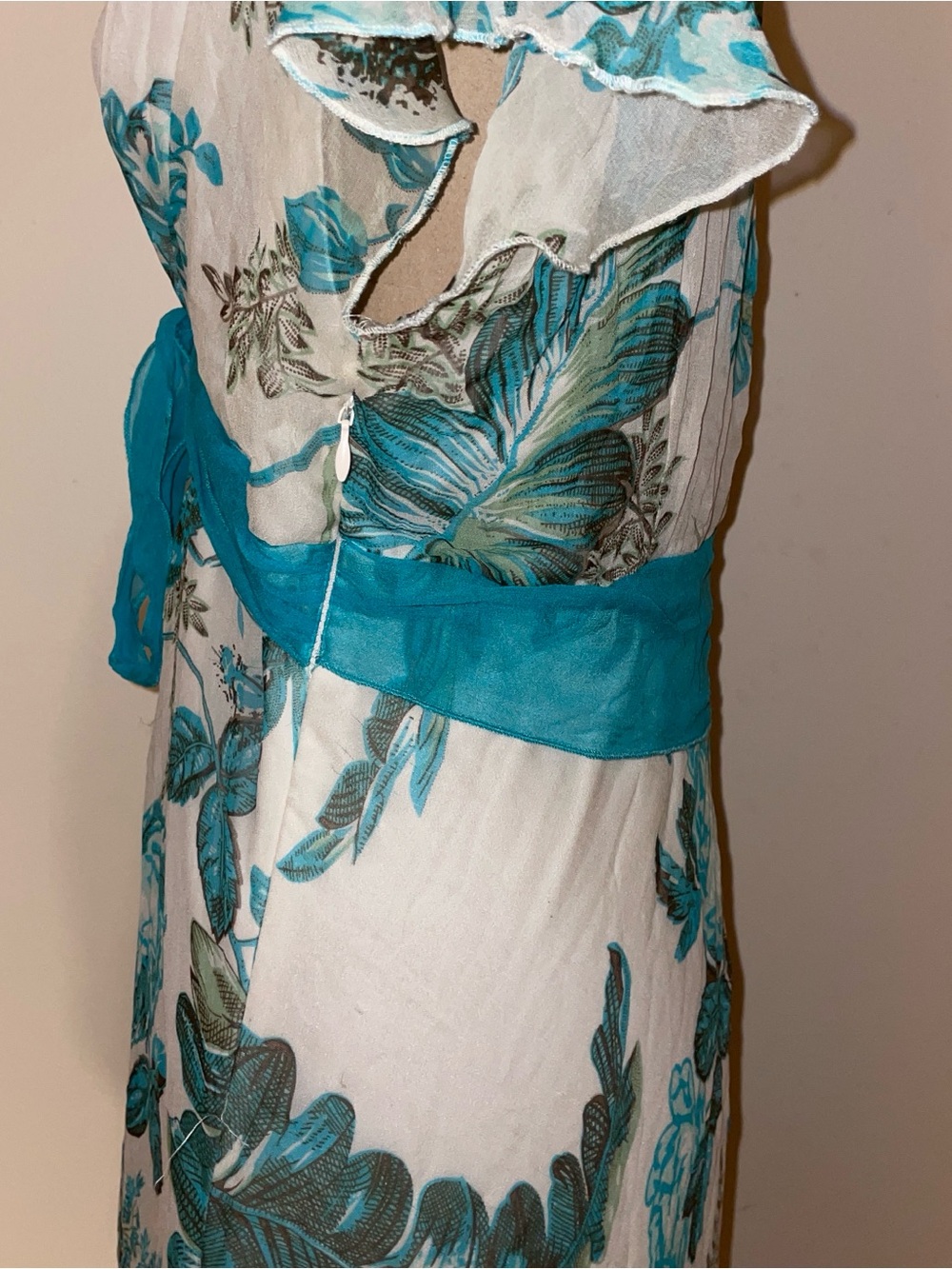 Floral silk maxi dress-dainty-delicate-modest SIZE 12 Jonathan Martin - Picture 6 of 11